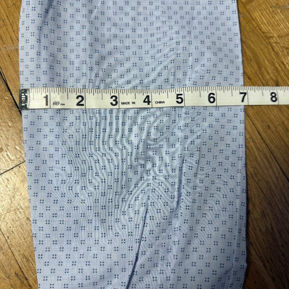 Ledbury Mens Light Blue Patterned Long Sleeve Button Down Size 15.5 - Picture 8 of 8